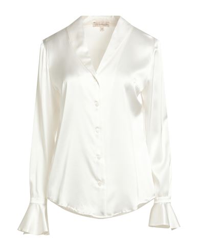 Camicettasnob Woman Shirt Ivory Size 6 Silk, Elastane In White