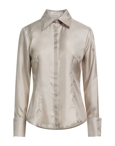 Camicettasnob Woman Shirt Taupe Size 6 Silk In Gray