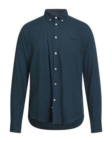 Harmont & Blaine Man Shirt Deep Teal Size 3xl Cotton In Blue