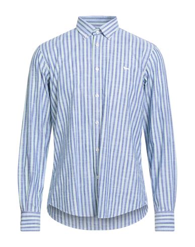 Harmont & Blaine Man Shirt Navy Size 3xl Cotton In Blue