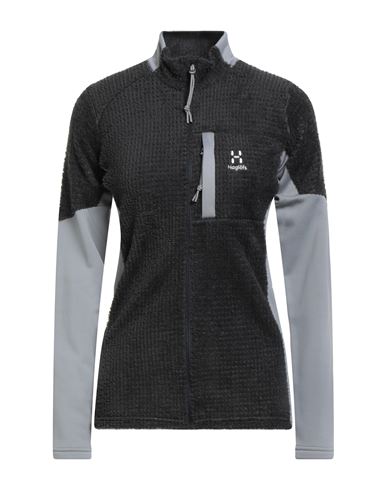 Haglöfs Woman Sweatshirt Charcoal Size Xl Recycled Polyester, Polyester In Gray