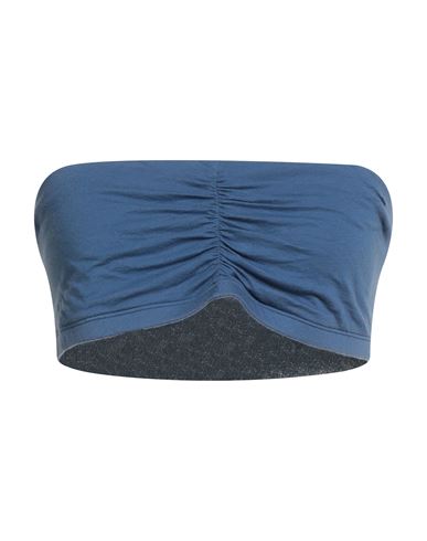 Velvet By Graham & Spencer Woman Top Blue Size M Cotton, Elastane In Blue