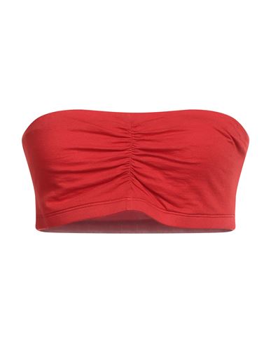 Velvet By Graham & Spencer Woman Top Red Size M Cotton, Elastane In Red
