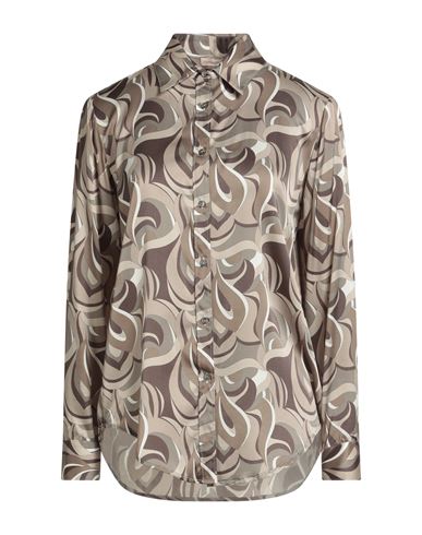 Camicettasnob Woman Shirt Grey Size 10 Viscose, Silk, Elastane In Gray