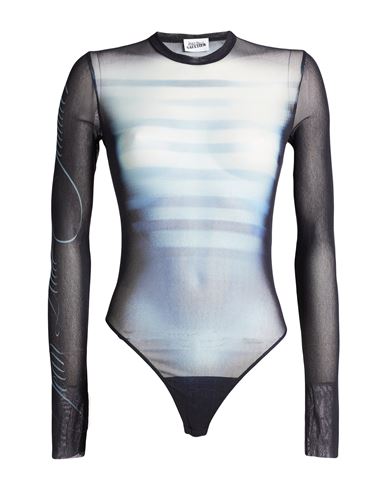 Jean Paul Gaultier Woman Bodysuit Navy Size L Polyamide In Blue