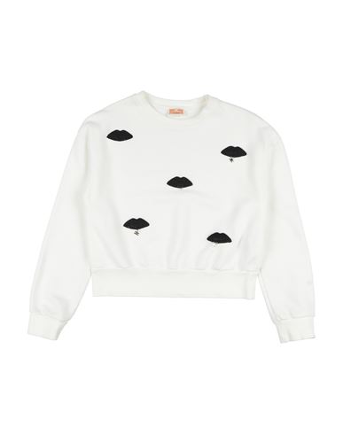 Elisabetta Franchi La Mia Bambina Toddler Girl Sweatshirt White Size 4 Cotton, Polyester In White