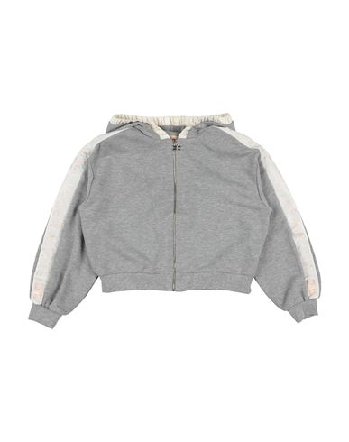 Elisabetta Franchi La Mia Bambina Toddler Girl Sweatshirt Grey Size 3 Cotton, Polyester In Animal Print