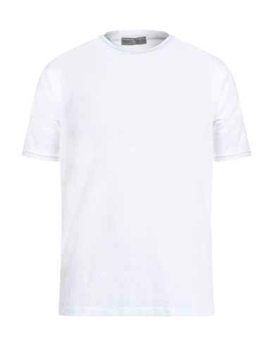 Daniele Fiesoli Man T-shirt White Size L Linen, Elastane In White
