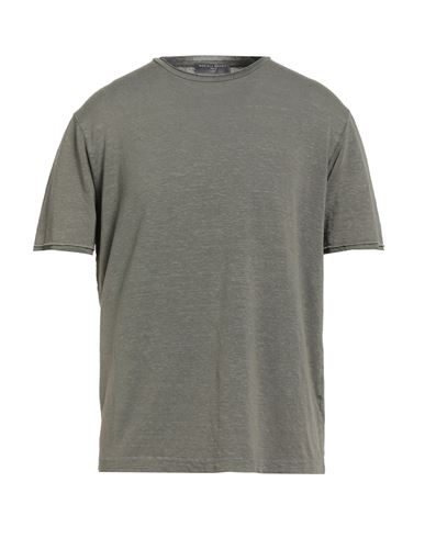 Daniele Fiesoli Man T-shirt Light Green Size L Linen, Elastane In Green