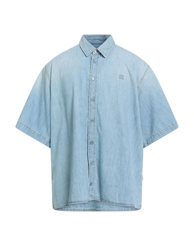 Givenchy Man Denim Shirt Blue Size Xl Cotton In Blue