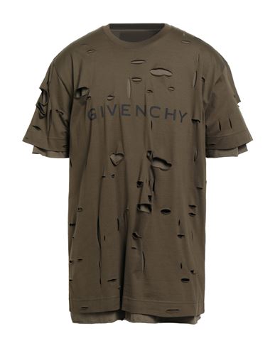 Givenchy Man T-shirt Military Green Size Xxl Cotton In Multi