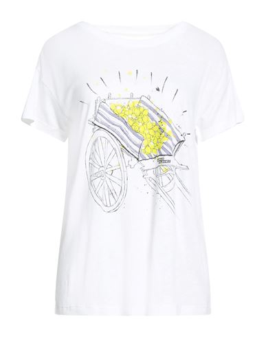 Armani Exchange Woman T-shirt Off White Size L Viscose, Linen In White