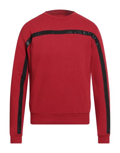 Guess Man Sweatshirt Red Size S Cotton, Polyester