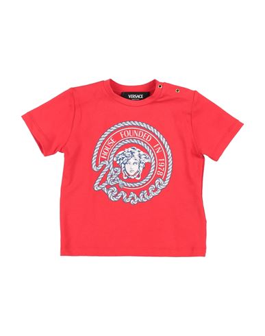 Versace Young Babies'  Newborn Boy T-shirt Red Size 3 Cotton, Elastane