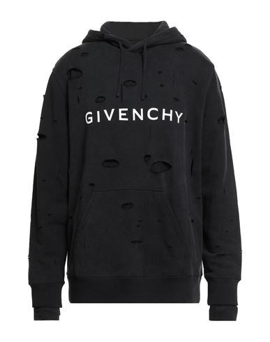 Givenchy Man Sweatshirt Charcoal Size Xxl Cotton In Black