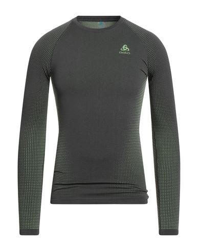 Odlo Man T-shirt Military Green Size Xxl Recycled Polyester, Recycled Polyamide, Recycled Elastane,  In Green