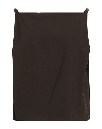 Philosophy Di Lorenzo Serafini Woman Top Dark Brown Size 8 Polyester, Virgin Wool, Elastane In Multi