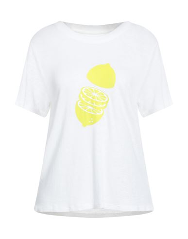 Armani Exchange Woman T-shirt White Size L Viscose, Linen In White