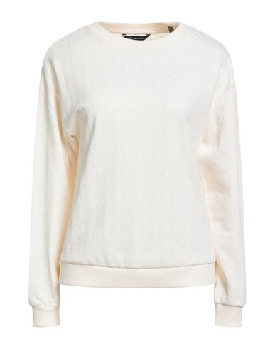 Armani Exchange Woman Sweatshirt Ivory Size M Cotton, Polyester In Multi