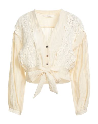 Souvenir Woman Shirt Cream Size M Cotton In Neutral