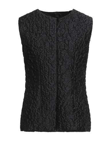 Ter Et Bantine Woman Top Black Size 8 Polyamide, Polyester In Animal Print