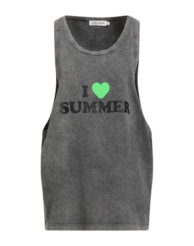 Joshua Sanders Woman Tank Top Charcoal Size M Cotton In Gray