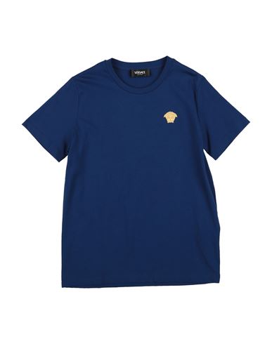 Versace Young Toddler Boy T-shirt Blue Size 6 Cotton, Viscose, Polyester In Blue