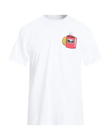 Obey Man T-shirt White Size Xl Cotton In White
