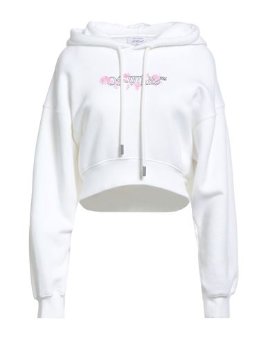 Off-white Woman Sweatshirt White Size M Cotton, Elastane