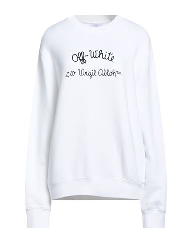 Off-white Woman Sweatshirt White Size L Cotton, Elastane