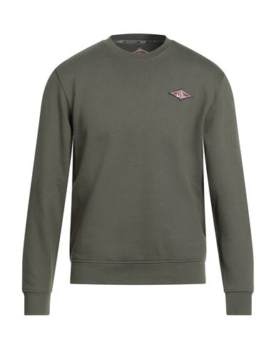 Bear Man Sweatshirt Military Green Size Xl Cotton In Green