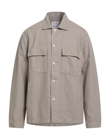 Luca Bertelli Man Shirt Beige Size 3xl Cotton, Elastane In Multi