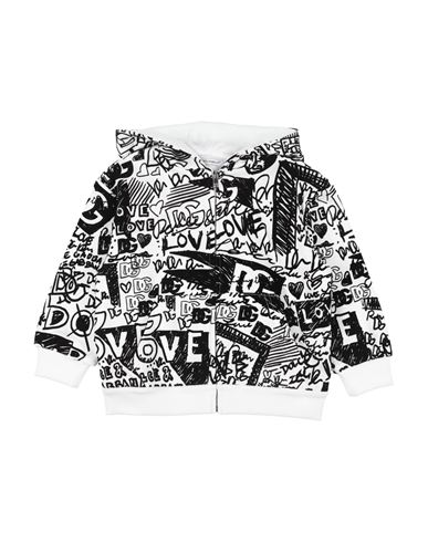 Dolce & Gabbana Toddler Boy Sweatshirt White Size 4 Cotton In Black