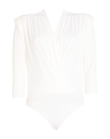 Diana Gallesi Woman Bodysuit Off White Size 10 Polyester, Elastane In White