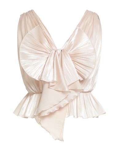 Double C Woman Top Beige Size 4 Polyester, Nylon, Elastane In Pink