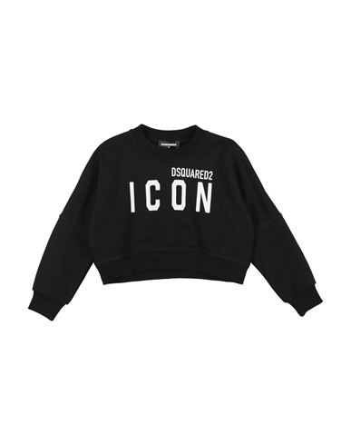 Dsquared2 Babies'  Icon Toddler Girl Sweatshirt Black Size 4 Cotton, Elastane