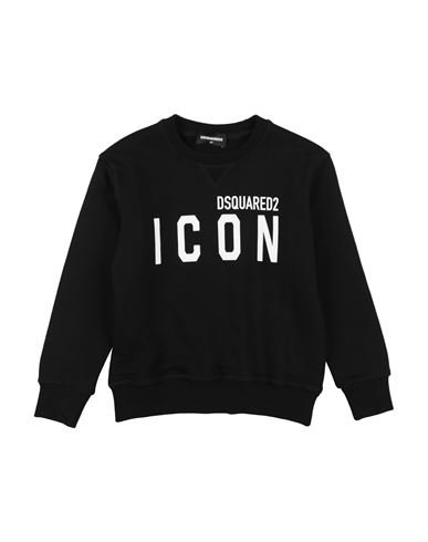 Dsquared2 Toddler Boy Sweatshirt Black Size 6 Cotton, Elastane In Black