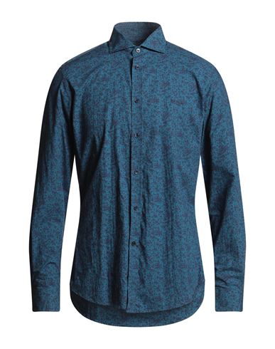Harmont & Blaine Man Shirt Blue Size L Cotton In Blue