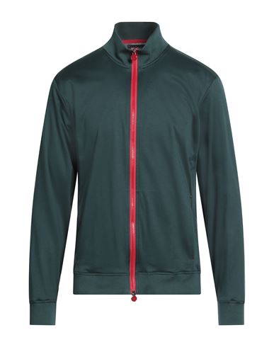 Kiton Man Sweatshirt Green Size 3xl Cotton, Elastane In Green
