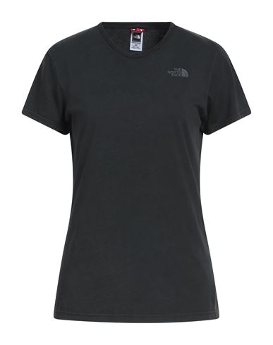 The North Face Woman T-shirt Charcoal Size L Cotton In Gray