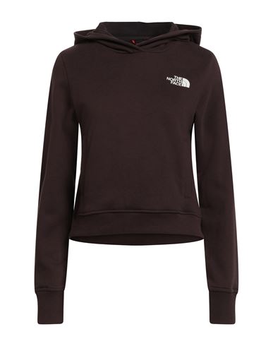 The North Face Woman Sweatshirt Chocolate Brown Size Xs Cotton