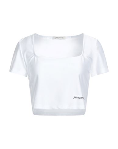 Hinnominate Woman T-shirt White Size M Polyamide, Elastane In White