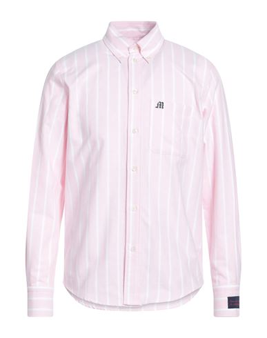 Msgm Man Shirt Light Pink Size 16 Cotton In Pink