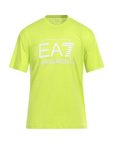 Ea7 Man T-shirt Lime Green Size 3xl Cotton In Green