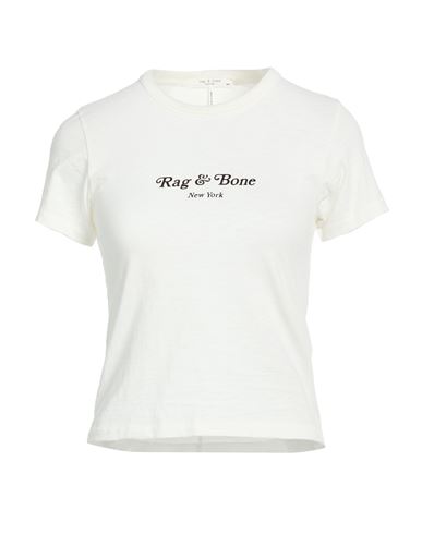 Rag & Bone Woman T-shirt Ivory Size L Pima Cotton In White