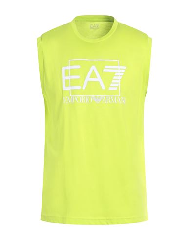 Ea7 Man T-shirt Lime Green Size Xxl Cotton