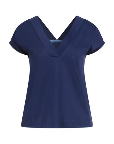 Alessia Santi Woman Top Navy Size 0 Cotton In Blue