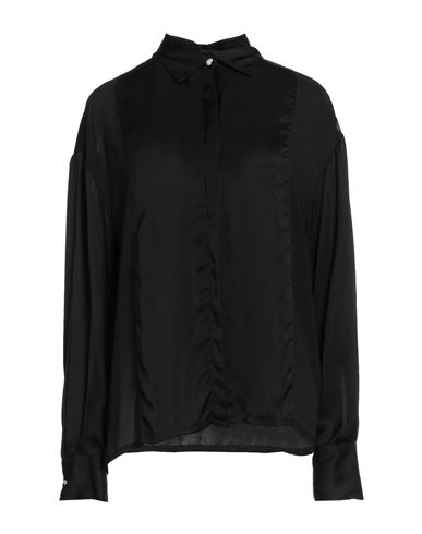 Mariuccia Woman Shirt Black Size S Viscose, Polyester In Black