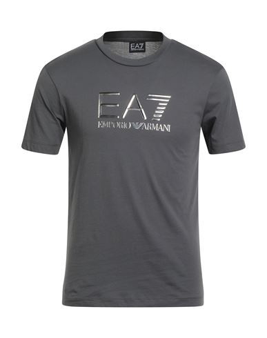 Ea7 Man T-shirt Grey Size Xxl Cotton In Gray