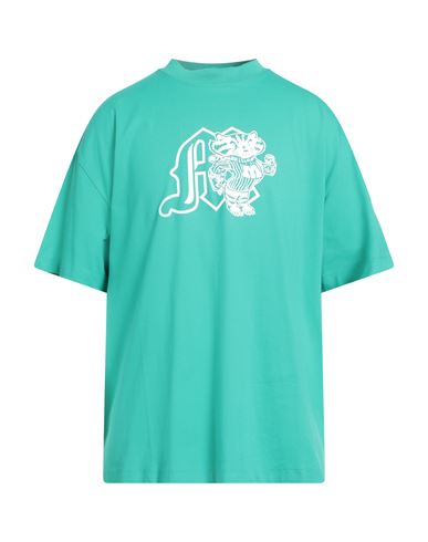 Msgm Man T-shirt Green Size Xl Cotton In Blue